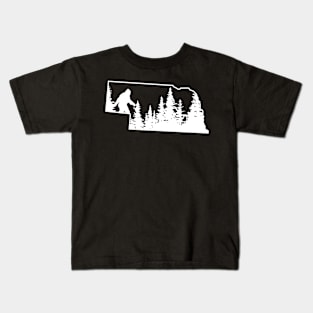 Nebraska Bigfoot Gift Kids T-Shirt